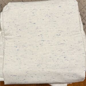 Brooklinen Brushed Flannel Duvet Cover - White with Blue specks